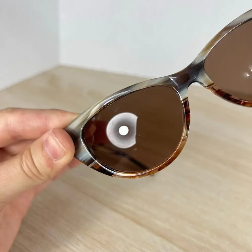 Corinne McCormack Annette 10201610 Sunglasses Striped Brown White 55-15-140